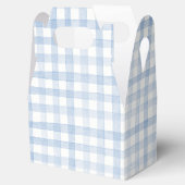 Pastel Light Blue Gingham Plaid Geschenkschachtel (Geöffnet)