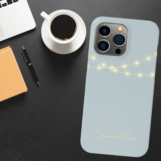 Pastel Light Blue Girly Minimalistisch Chic Case-Mate iPhone Hülle