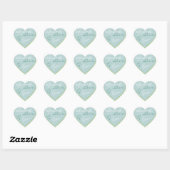 Pastel Light Blue Glitzer gebacken mit Liebe Herz Herz-Aufkleber (Blatt)