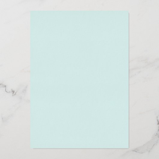 Pastel Light Blue & Gold | Simple Cute Sweet 16 Folieneinladung (Rückseite)