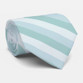Pastel Light Blue Green Striping Elegant Classic Krawatte (Gerollt)