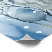 Pastel Light Blue Snowman Poster (Ecke)