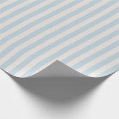 Pastel Light Blue Stripe Geschenk Geschenkpapier (Ecke)