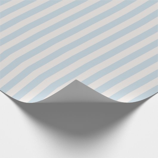 Pastel Light Blue Stripe Geschenk Geschenkpapier (Ecke)