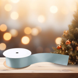 Pastel Light Dusty Blue Satin Ribbon Satinband