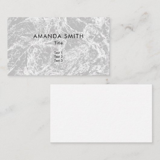 Pastel Light Gray Abstrakt Visitenkarte (Vorne/Hinten)