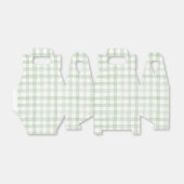 Pastel Light Green Gingham Plaid Geschenkschachtel (Ungefaltet)