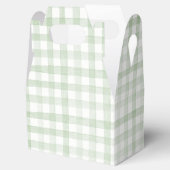 Pastel Light Green Gingham Plaid Geschenkschachtel (Geöffnet)