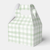 Pastel Light Green Gingham Plaid Geschenkschachtel (Vorderseite)