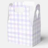 Pastel Light Lila Lilac Gingham Karo Kariert Geschenkschachtel (Geöffnet)