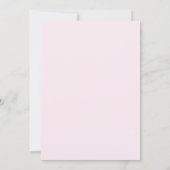 Pastel Light Pink Baby Announction Card Karte (Rückseite)