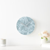 Pastel Light Turquoise Abstract Runde Wanduhr (Zuhause)