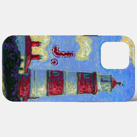 Pastel Lighthouse Malerei und Ihr Brief Case-Mate iPhone Hülle (Rückseite (Horizontal))