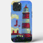 Pastel Lighthouse Malerei und Ihr Brief Case-Mate iPhone Hülle (Rückseite)