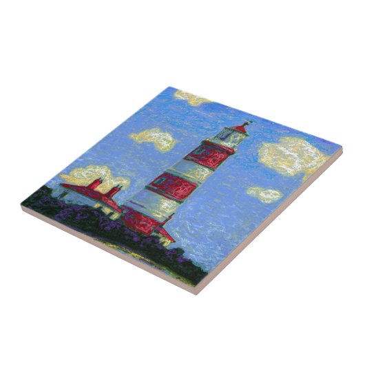 Pastel Lighthouse und Lavenderfelder Fliese (Seite)