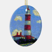Pastel Lighthouse und Lavenderfelder Keramikornament (Rechts)