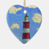 Pastel Lighthouse und Lavenderfelder Keramikornament (Rechts)