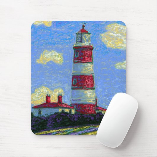 Pastel Lighthouse und Lavenderfelder Mousepad (Mit Mouse)