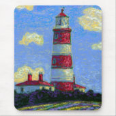 Pastel Lighthouse und Lavenderfelder Mousepad (Vorne)