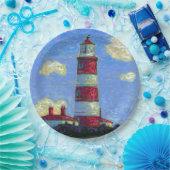 Pastel Lighthouse und Lavenderfelder Pappteller (Party)