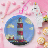 Pastel Lighthouse und Lavenderfelder Pappteller (Party)