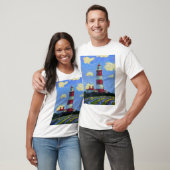 Pastel Lighthouse und Lavenderfelder T-Shirt (Unisex)