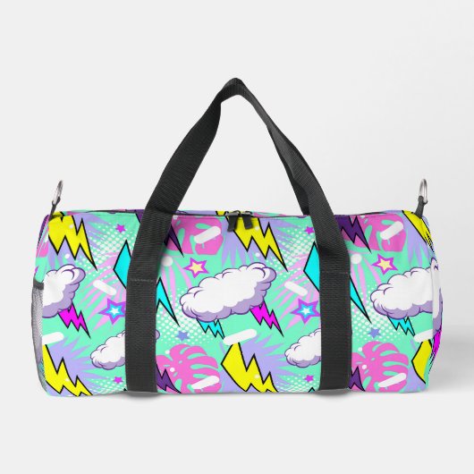 Pastel Lighting Bolts Duffle Bag (Rückseite)