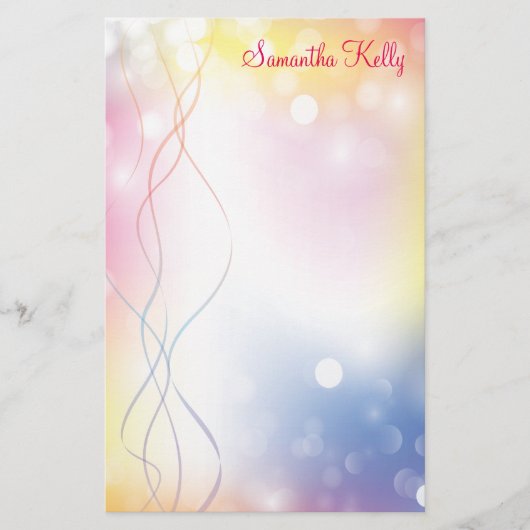 Pastel Lights Stationery Briefpapier (Vorderseite)