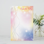 Pastel Lights Stationery Briefpapier (Stehend Vorderseite)