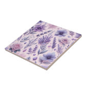 Pastel Lila ästhetische Lavender Blume Fliese (Seite)