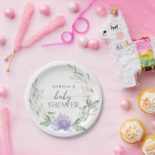 Pastel Lila Baby Duschpapier Teller (Party)