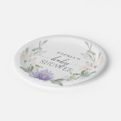 Pastel Lila Baby Duschpapier Teller (Schrägansicht)