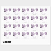 Pastel Lila Bäume - Save the Date Stickers (Blatt)
