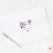 Pastel Lila Bäume - Save the Date Stickers (Umschlag)