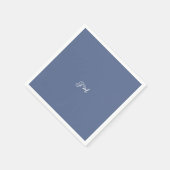 Pastel lila blauer Vollfarben Trendname Erstname Serviette (Ecke)