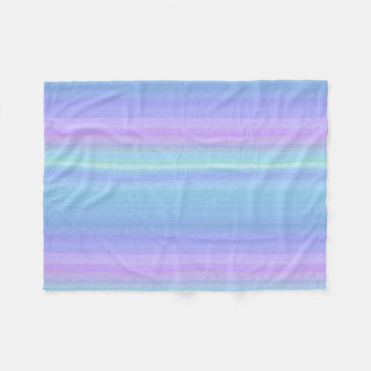 Pastel Lila Blue Green Fleece Blanket (Vorderseite (Horizontal))