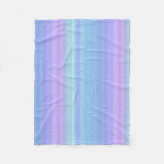 Pastel Lila Blue Green Fleece Blanket (Vorderseite)