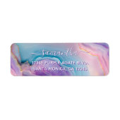 Pastel Lila Blue Pink Agate Eleganter Name (Vorne)