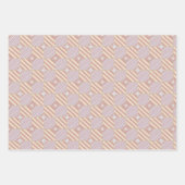 Pastel Lila Blue Pink Geometric Batik Muster Geschenkpapier Set (Vorderseite 3)