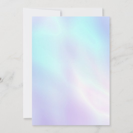 Pastel Lila Blue Wedding Einladung (Rückseite)