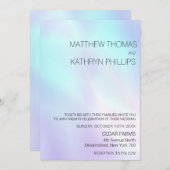 Pastel Lila Blue Wedding Einladung (Vorne/Hinten)