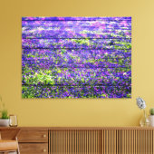 Pastel Lila Blume auf Holz Leinwanddruck (Insitu (Wohnzimmer))