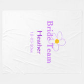 Pastel lila Blume Brautjungfrau-Team boho mo Fleecedecke (Vorderseite (Horizontal))