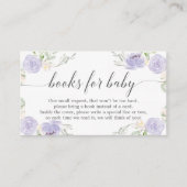 Pastel Lila Book Request Baby Shower Einladung (Vorderseite)