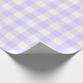 Pastel Lila Buffalo Karo Geschenkpapier (Ecke)