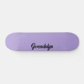 Pastel Lila Calligrafy Name | Klassische Trendy Skateboard (Horizontal)