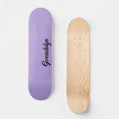 Pastel Lila Calligrafy Name | Klassische Trendy Skateboard (Vorderseite)
