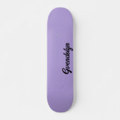 Pastel Lila Calligrafy Name | Klassische Trendy Skateboard (Vorne)