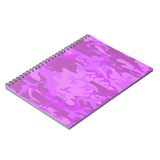 Pastel Lila Camouflage Pattern Notizblock (Linke Seite)
