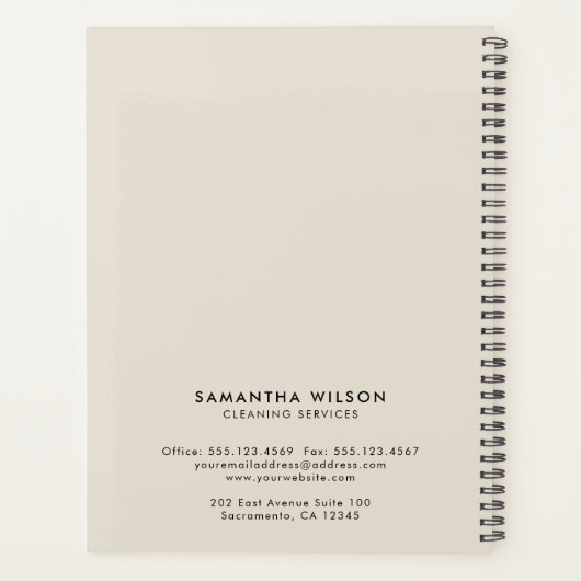 Pastel Lila Clearing Services Ernennung Planer (Rückseite)